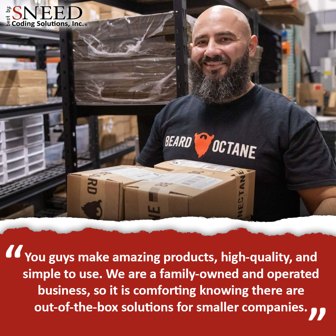Joe Miller relies on  SNEED-JET® thermal inkjet printing technology to ensure that he can foucs on his family-owned small-business.